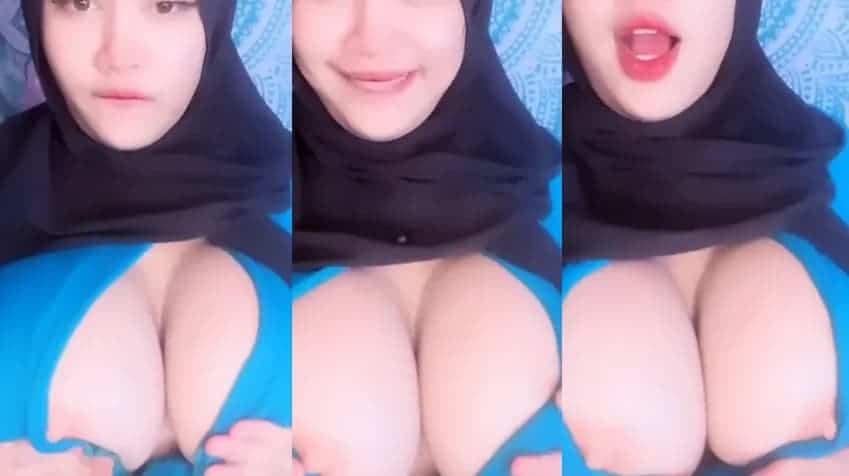 Jilbab Viral 2024 Baju Biru ARRAZYNY HIJAB
